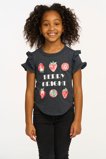 Berry Bright Ruffle Sleeve Tee GIRLS chaserbrand