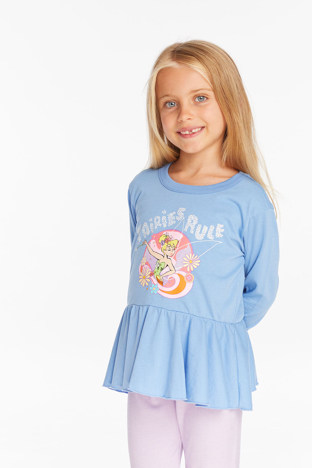 Disney Tinkerbell &quot;Pixies Rule&quot; Peplum Top GIRLS chaserbrand