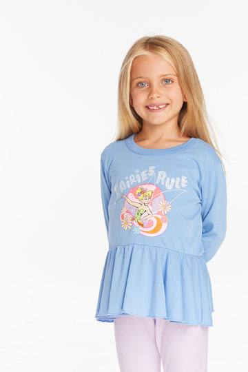 Disney Tinkerbell "Pixies Rule" Peplum Top GIRLS chaserbrand