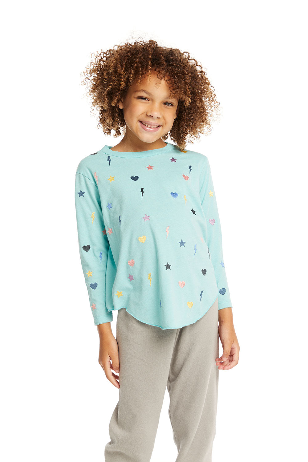 Embroidered Stars & Bolts Long Sleeve GIRLS chaserbrand