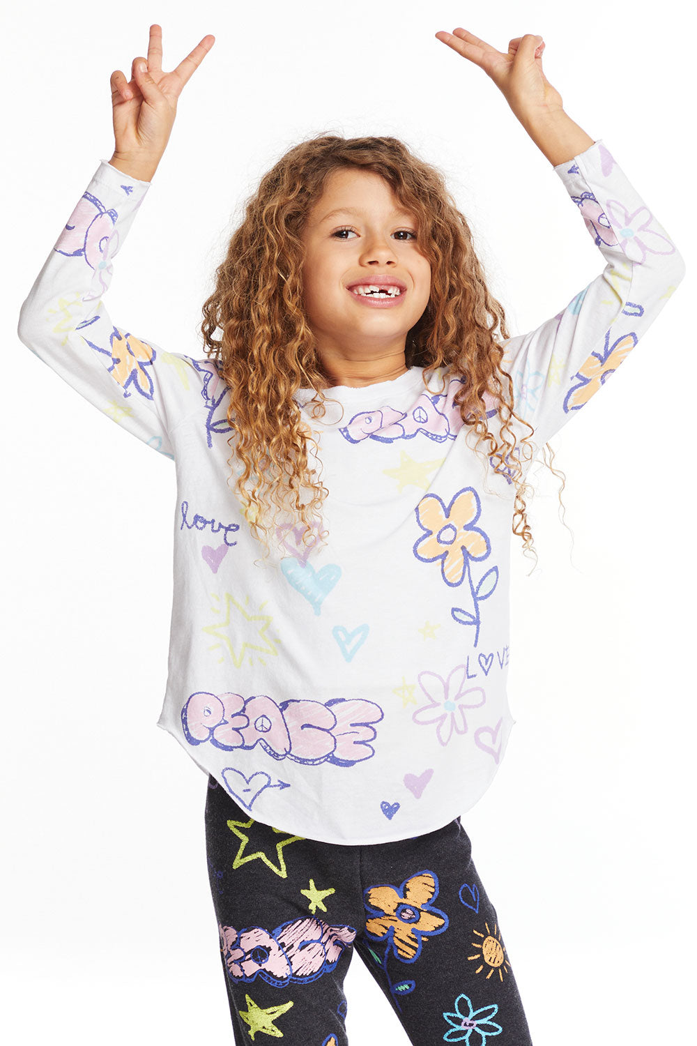 Peace & Love Girls Long Sleeve Girls chaserbrand