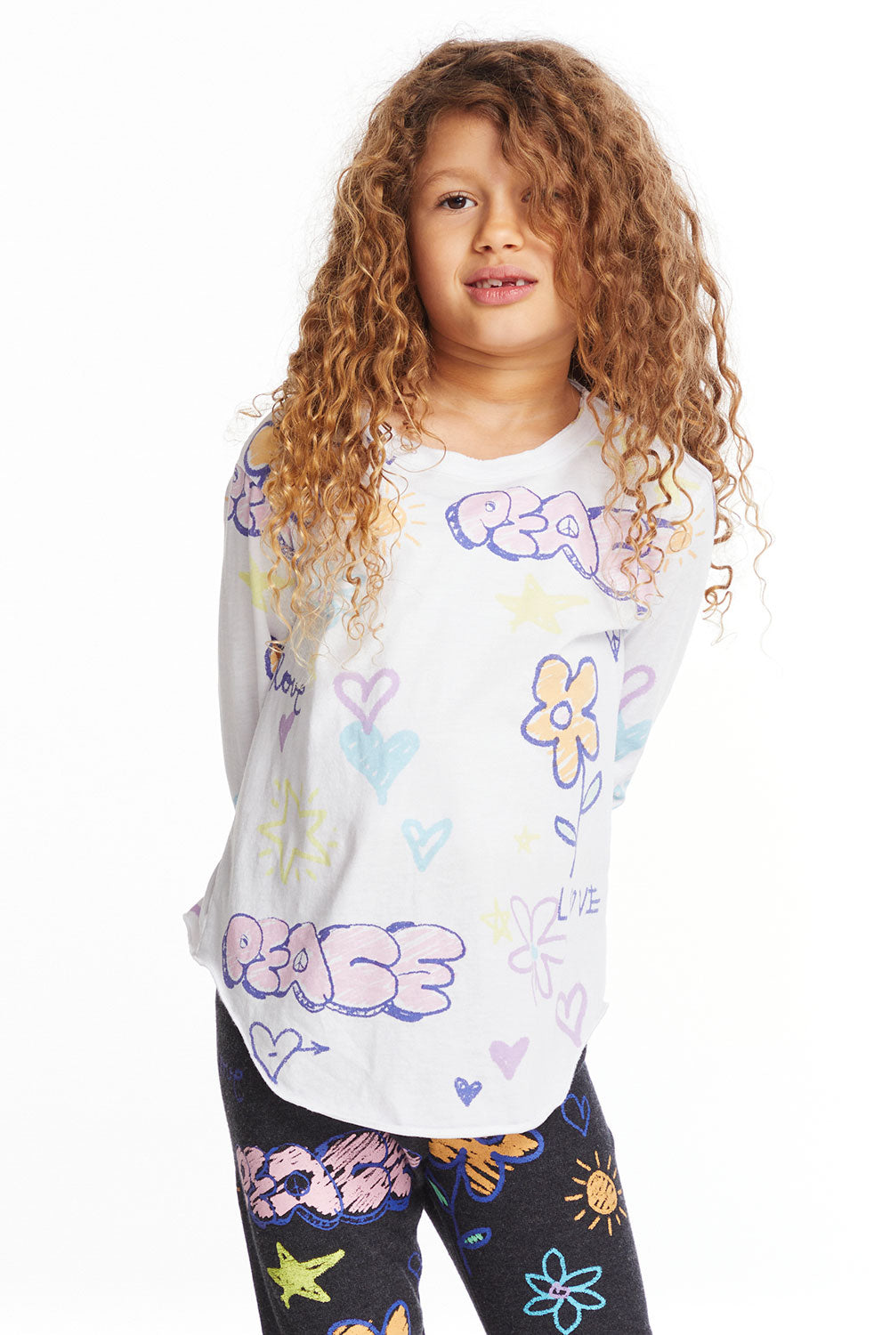 Peace & Love Girls Long Sleeve Girls chaserbrand
