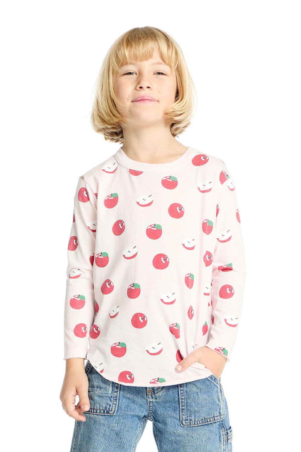Allover Apples Long Sleeve Girls chaserbrand