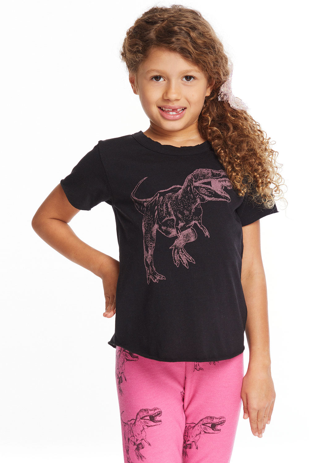 Dino Time Girls Crew Neck Tee Girls chaserbrand