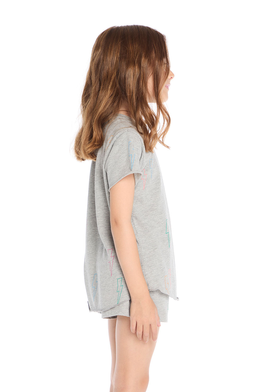 Neon Bolts Shirttail Tee Girls chaserbrand