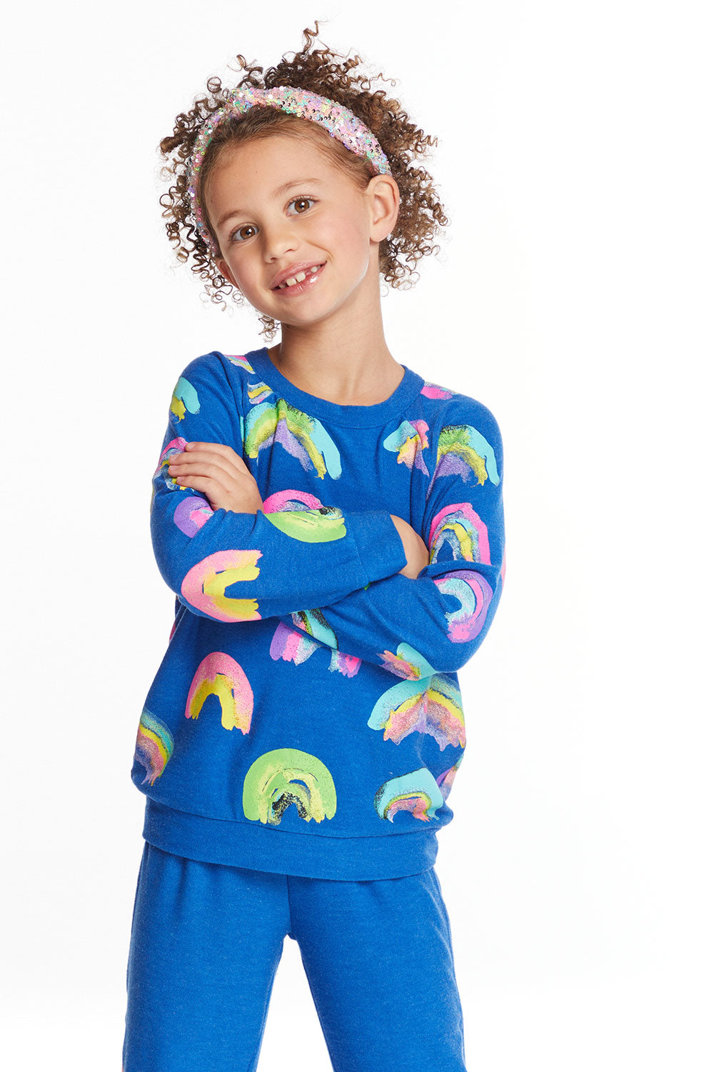 Painted Rainbows Girls Love Knit Raglan Pullover Girls chaserbrand