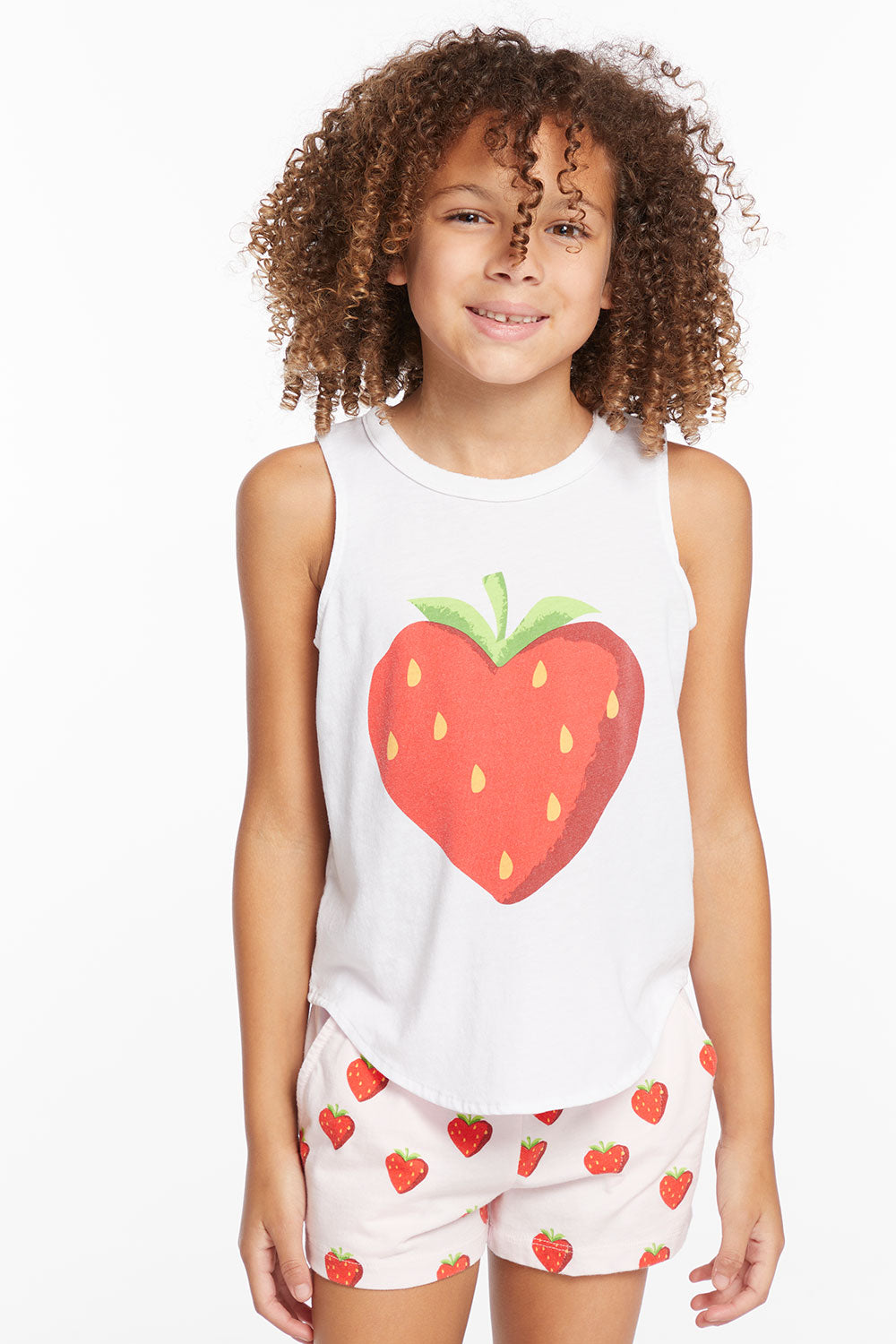 Heart Strawberry Girls Vintage Jersey Shirttail Muscle GIRLS chaserbrand