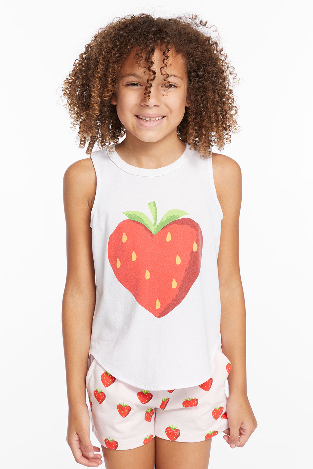 Heart Strawberry Girls Vintage Jersey Shirttail Muscle GIRLS chaserbrand