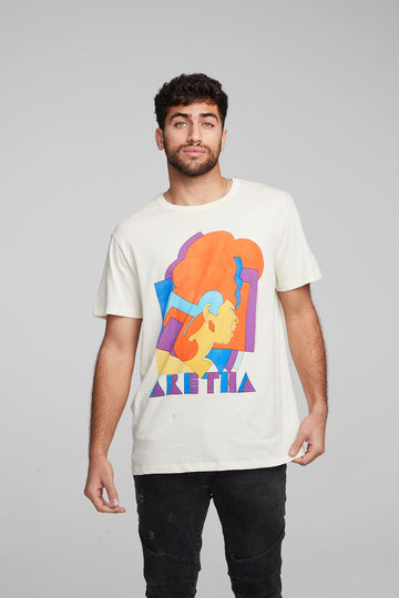 Aretha Franklin Retro Poster Crew Neck Tee MENS chaserbrand