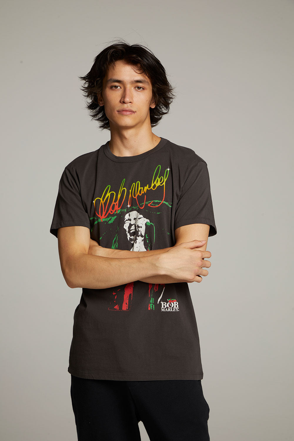Bob Marley Live On Stage Crew Neck Tee Mens chaserbrand