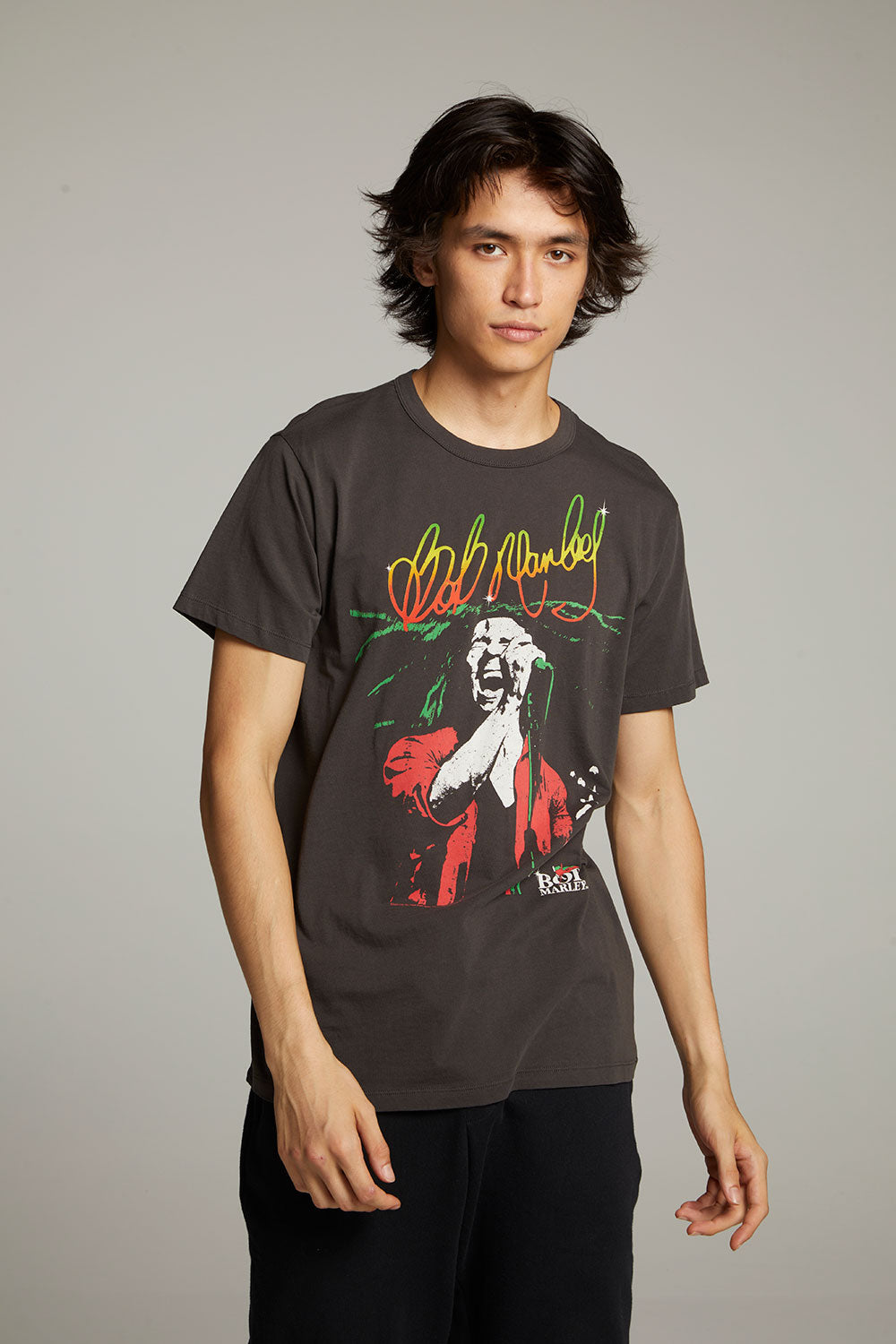 Bob Marley Live On Stage Crew Neck Tee Mens chaserbrand