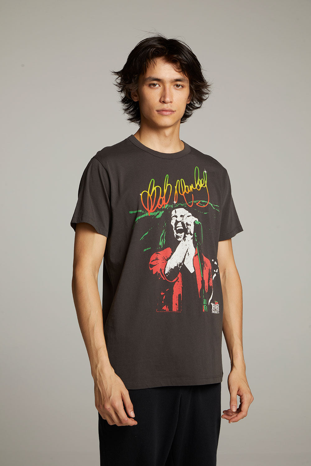 Bob Marley Live On Stage Crew Neck Tee Mens chaserbrand