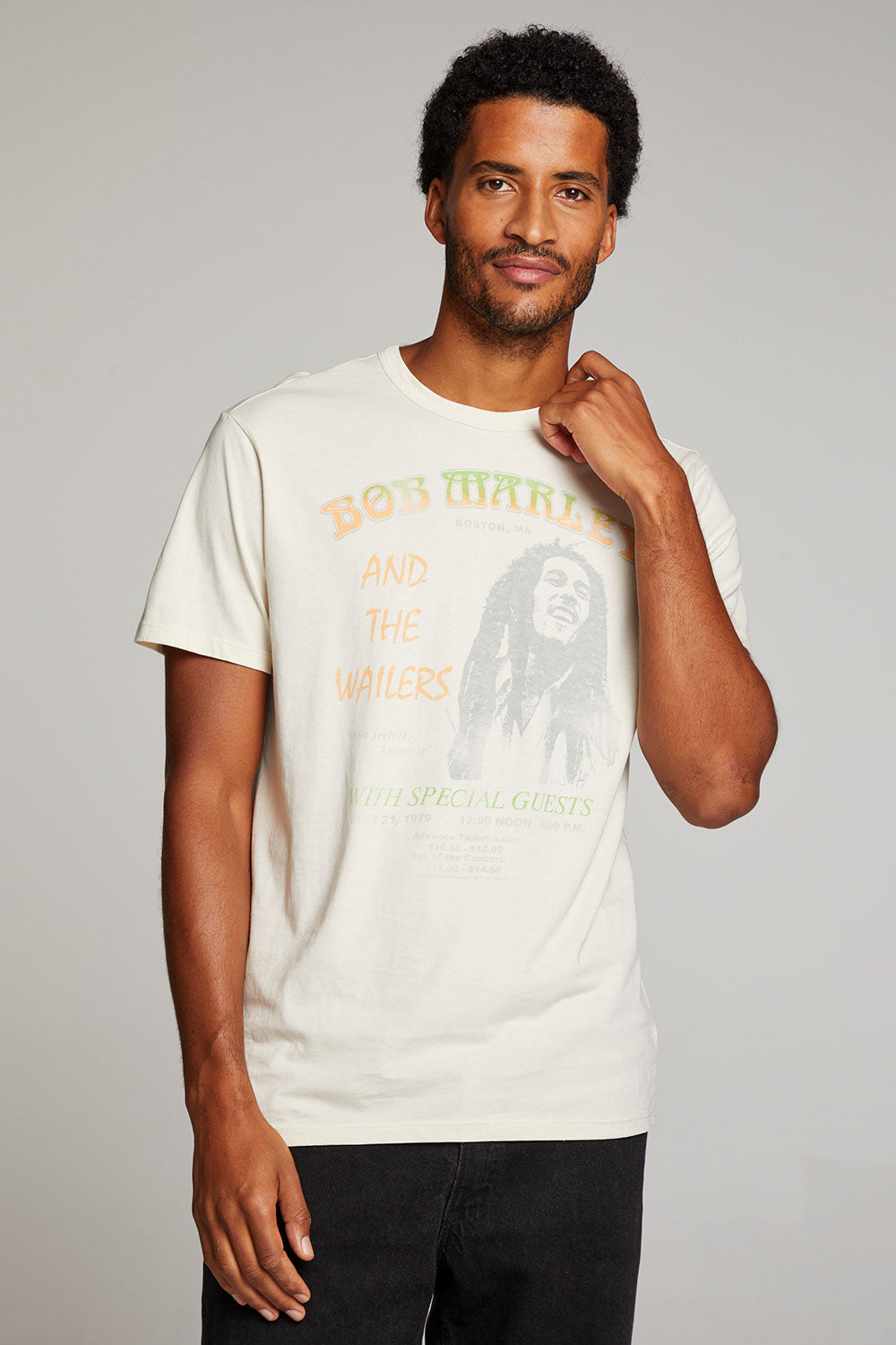 Bob Marley On Stage Mens Tee Mens chaserbrand