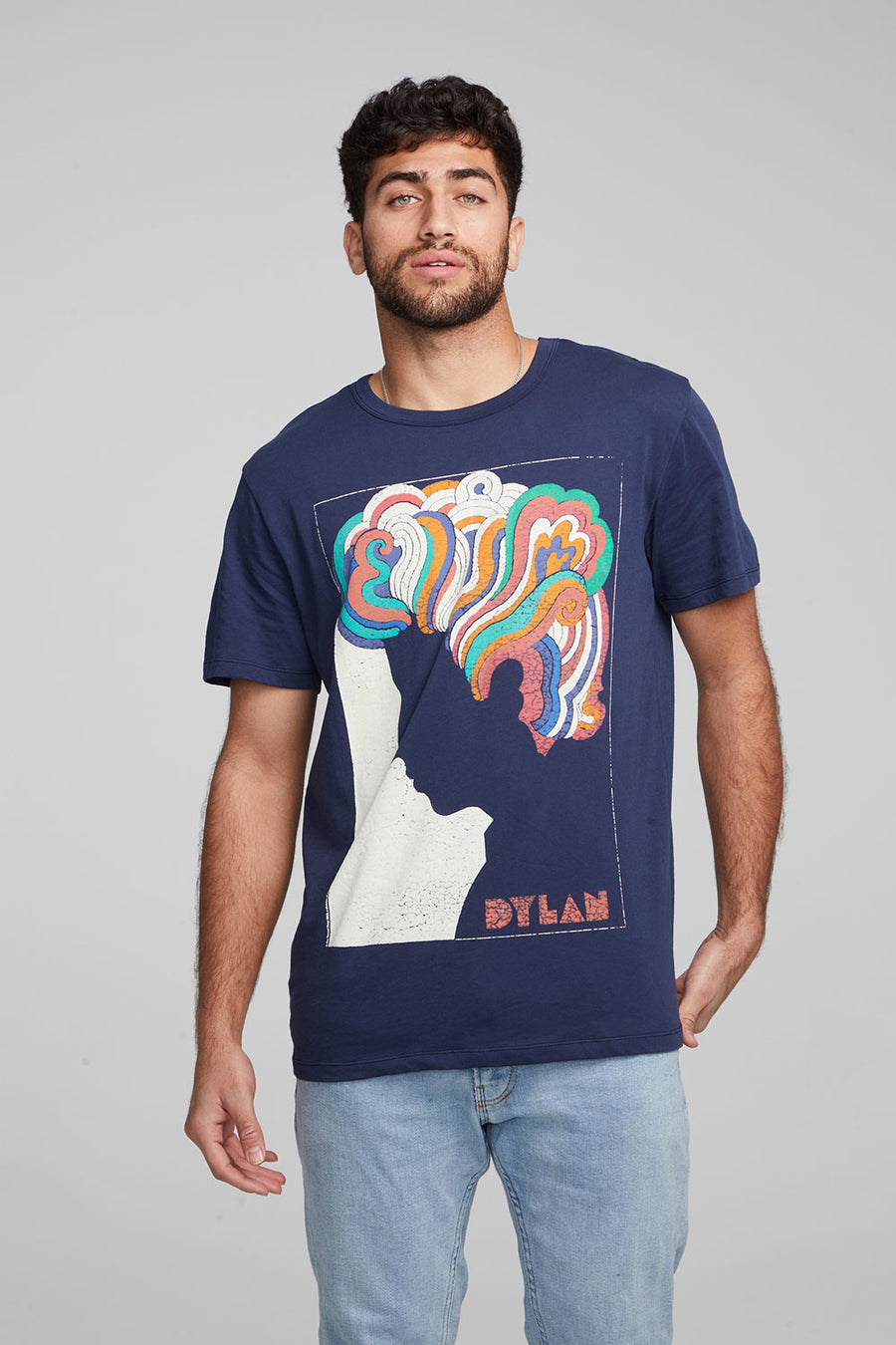 Bob Dylan Retro Poster Crew Neck Tee MENS chaserbrand
