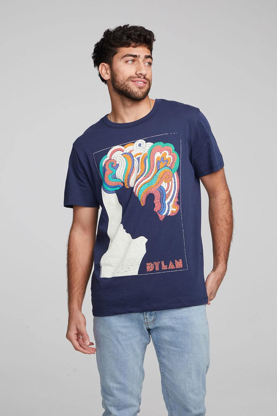 Bob Dylan Retro Poster Crew Neck Tee MENS chaserbrand