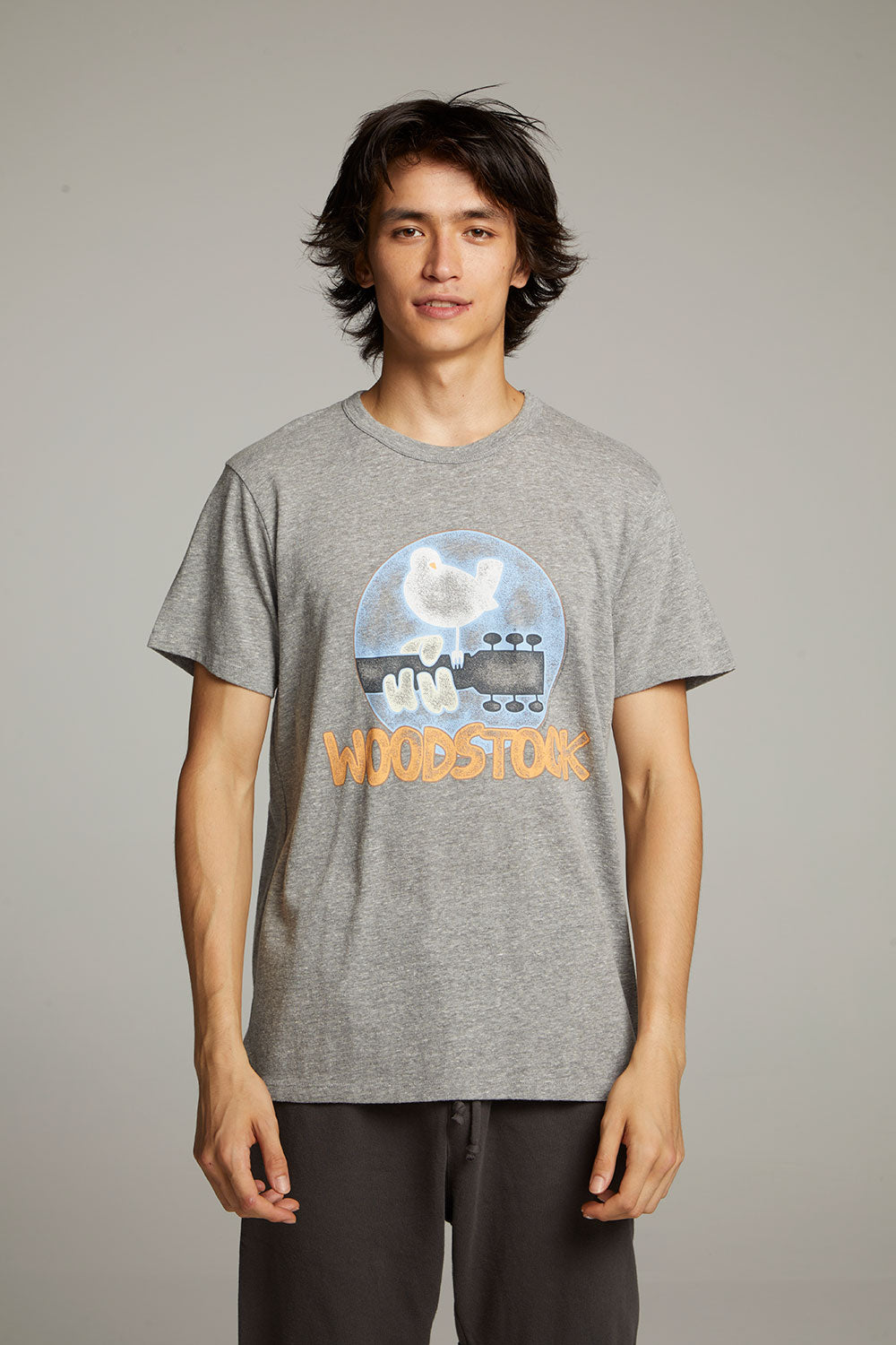 Woodstock Bird On Guitar Crew Neck Tee Mens chaserbrand