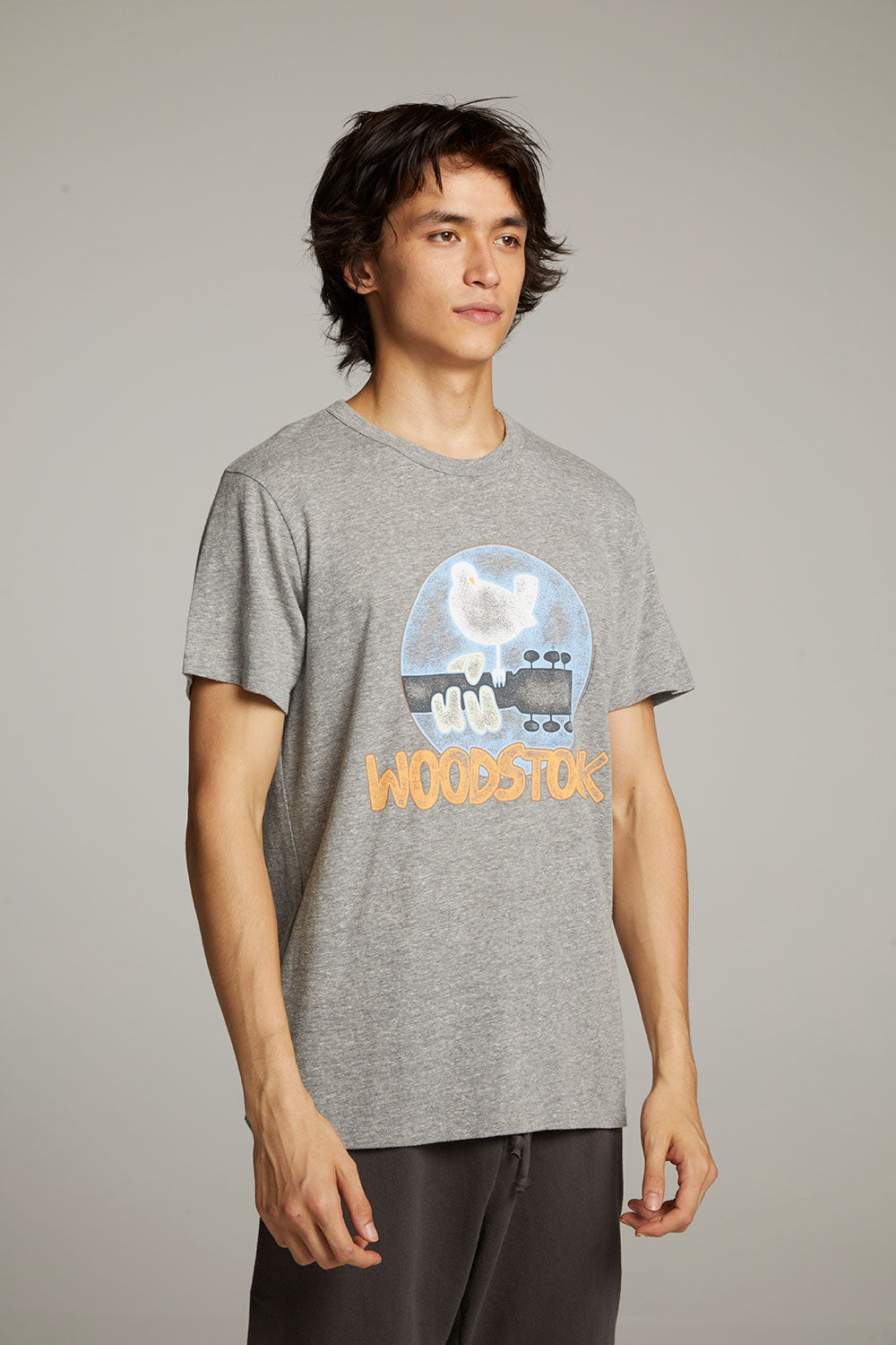 Woodstock Bird On Guitar Crew Neck Tee Mens chaserbrand