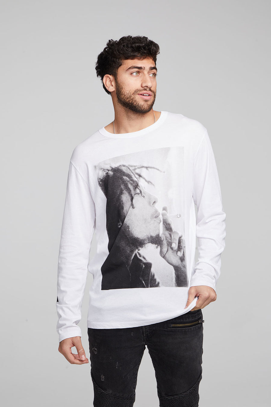 Bob Marley Smoke Long Sleeve Crew MENS chaserbrand