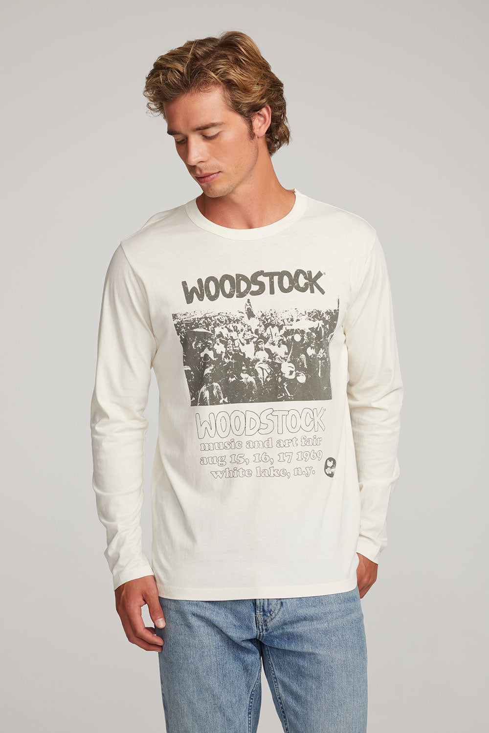 Woodstock Retro Poster Mens Long Sleeve MENS chaserbrand