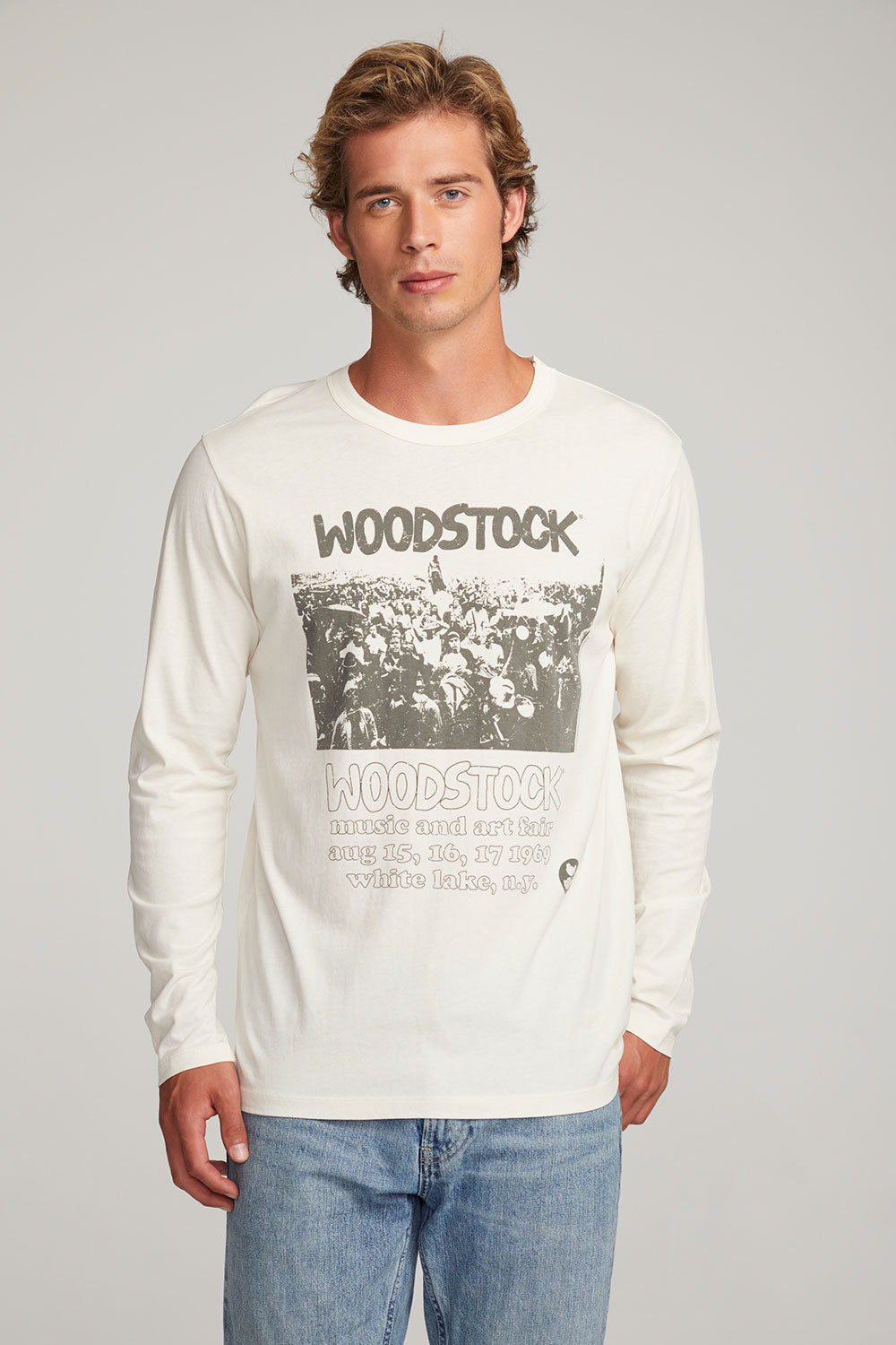 Woodstock Retro Poster Mens Long Sleeve MENS chaserbrand