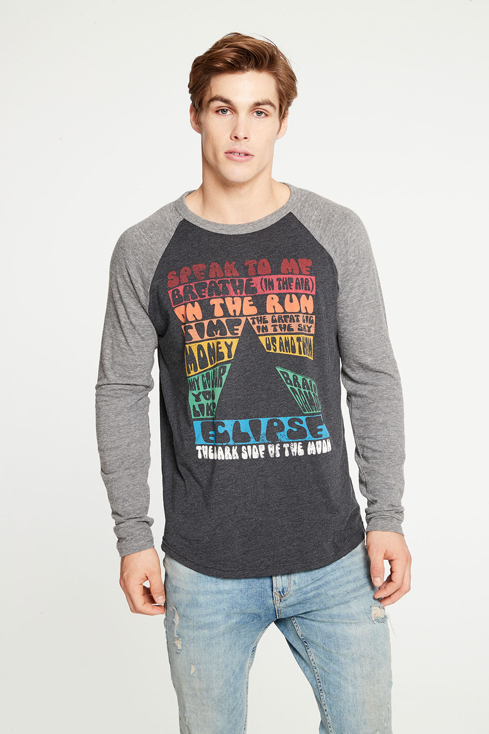Pink Floyd Track List Mens Raglan Baseball Tee MENS chaserbrand