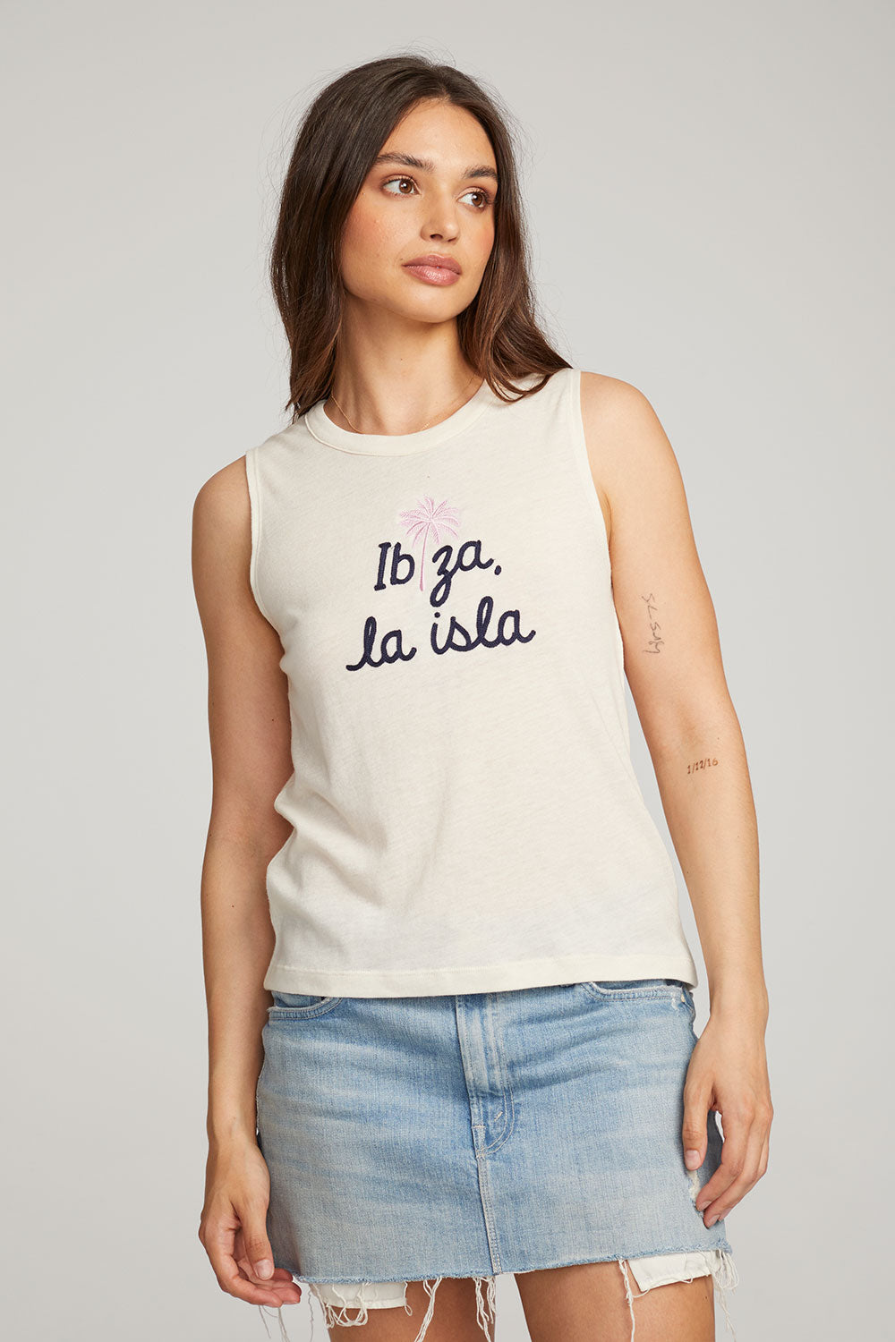 Ibiza Palm Muscle Tee WOMENS chaserbrand