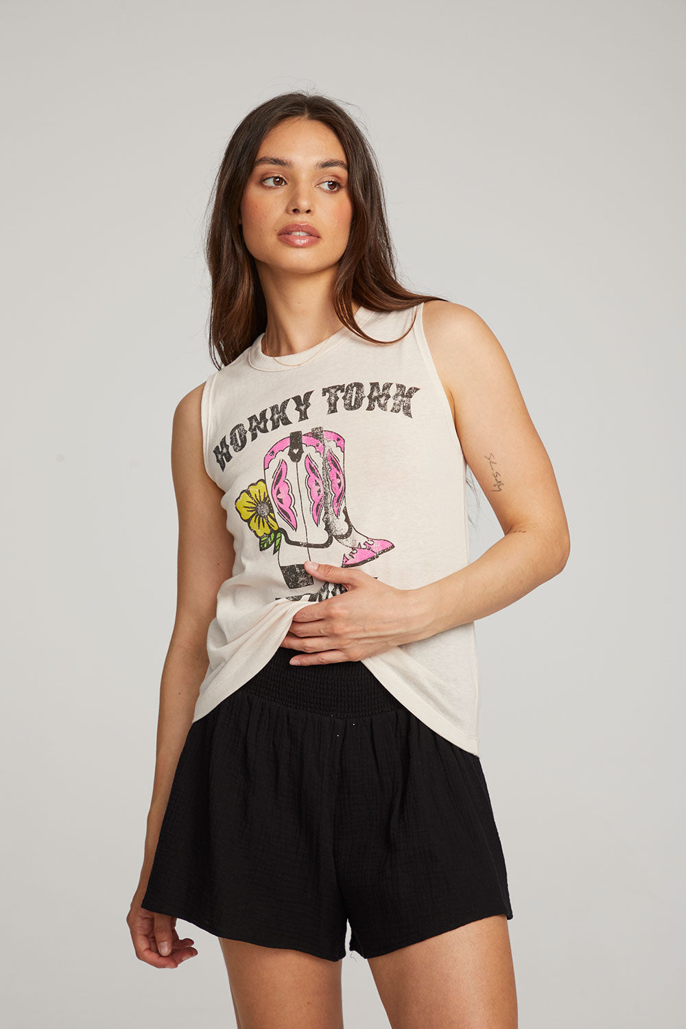 Honky Tonk Honey Muscle Tee WOMENS chaserbrand