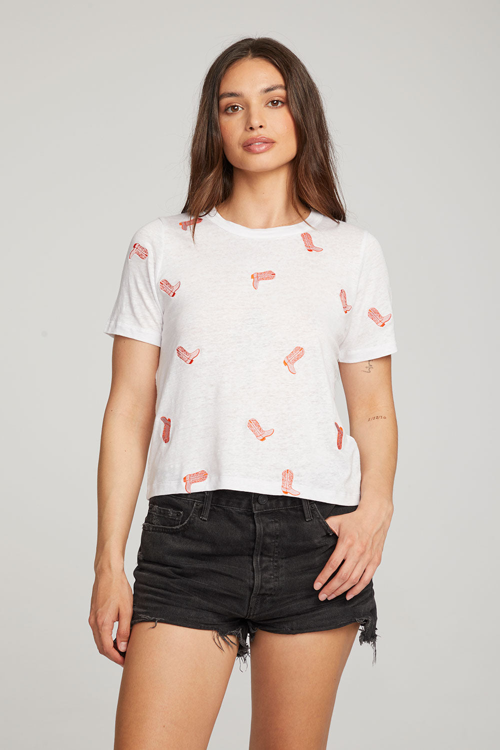 Allover Cowboy Boot Tee WOMENS chaserbrand