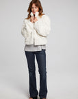 Puff Sleeve Starry White Jacket WOMENS chaserbrand