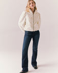 Starry White Puff Sleeve Jacket Womens chaserbrand