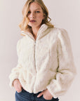 Starry White Puff Sleeve Jacket Womens chaserbrand