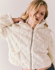 Starry White Puff Sleeve Jacket Womens chaserbrand