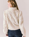 Starry White Puff Sleeve Jacket Womens chaserbrand
