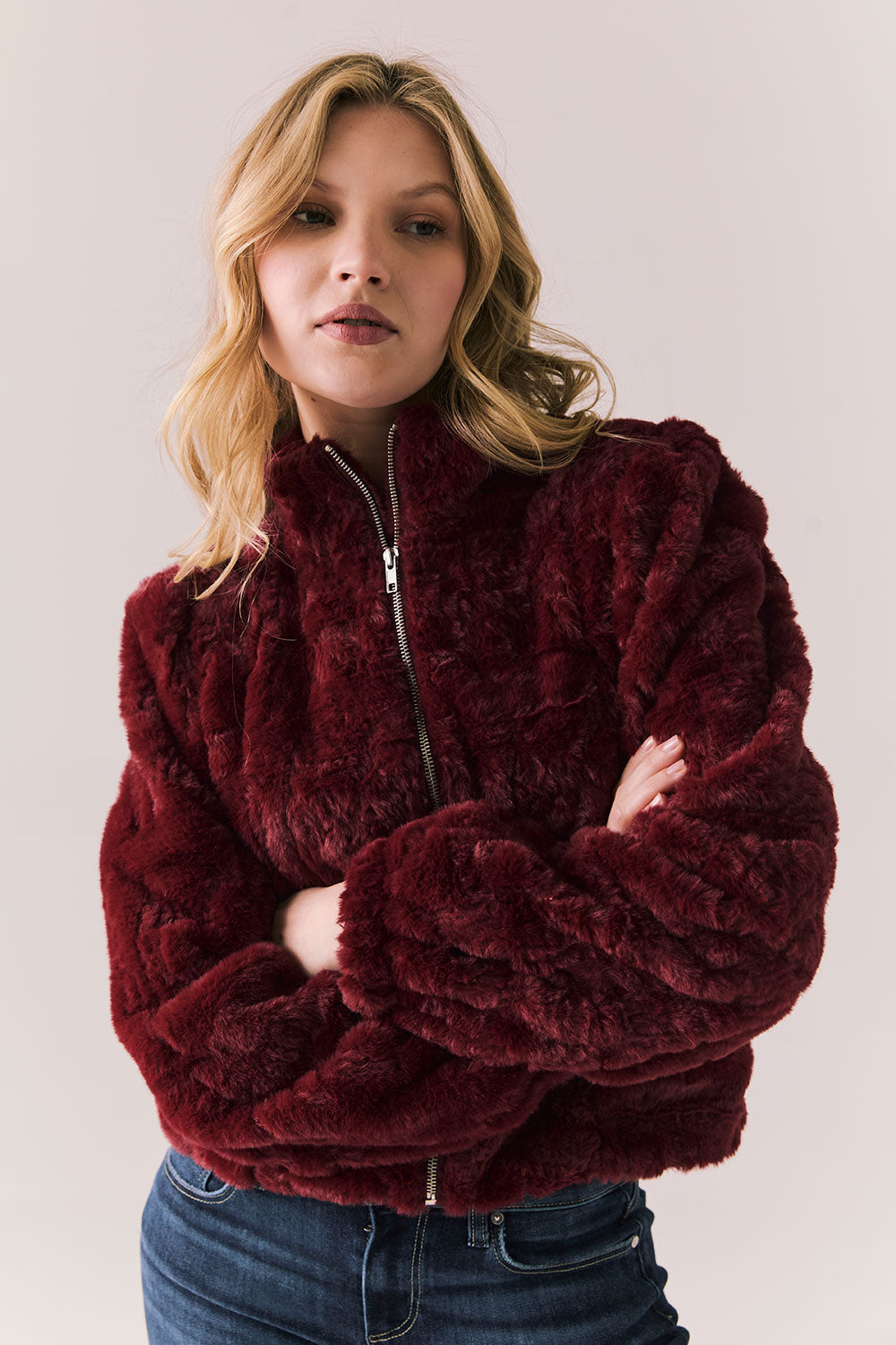 Cabernet Puff Sleeve Jacket Womens chaserbrand