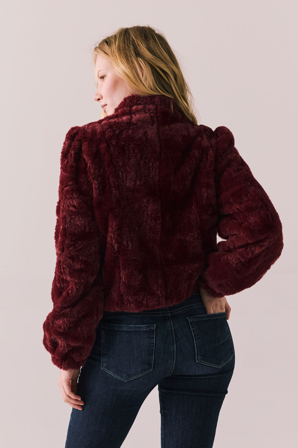 Cabernet Puff Sleeve Jacket Womens chaserbrand
