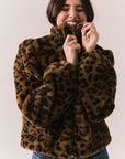 Leopard Puff Sleeve Jacket Womens chaserbrand