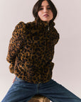 Leopard Puff Sleeve Jacket Womens chaserbrand