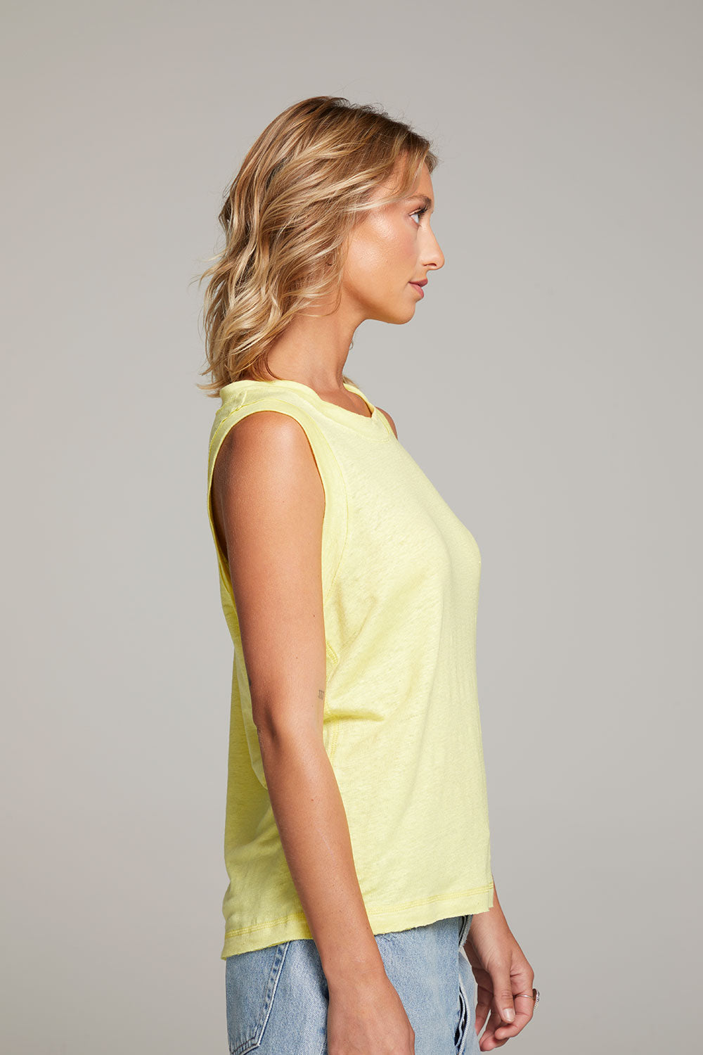 Raw Edge Lemon Muscle Tank WOMENS chaserbrand