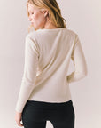Heart Embroidery Long Sleeve Womens chaserbrand