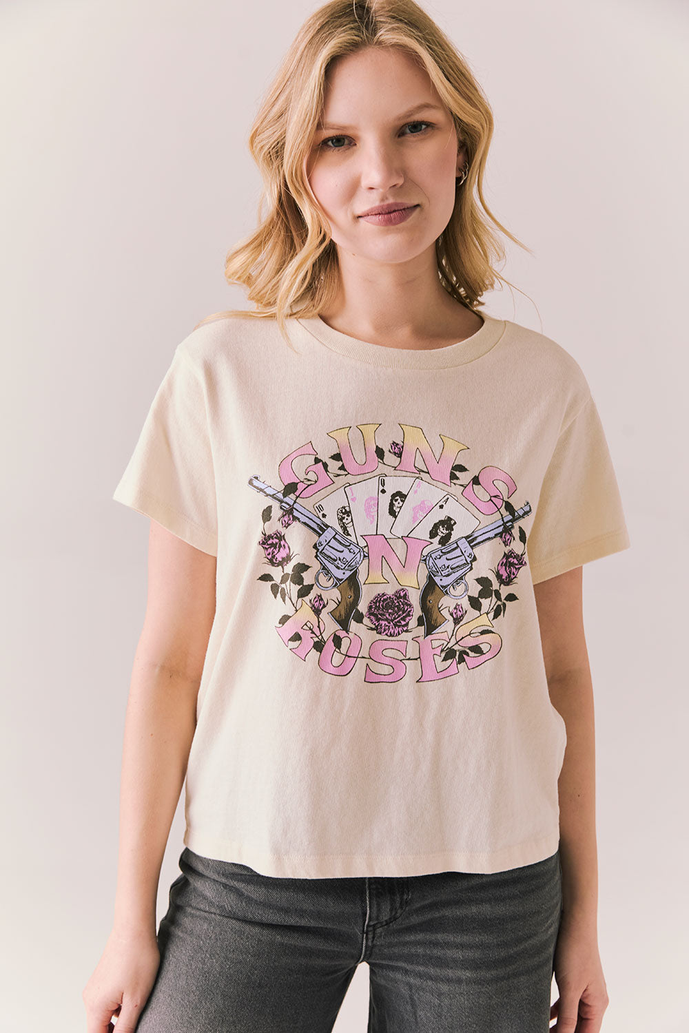 Guns n' Roses Band Cards Tee Womens chaserbrand