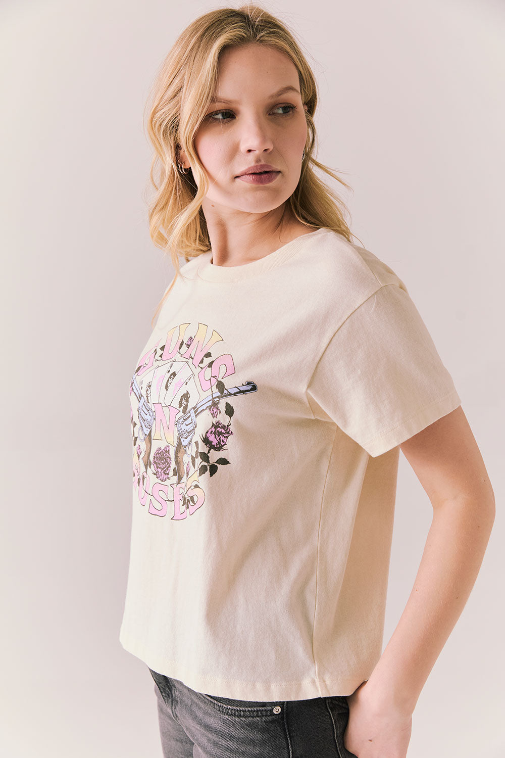 Guns n' Roses Band Cards Tee Womens chaserbrand