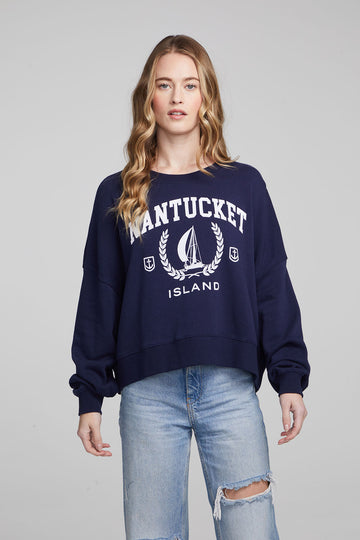 Nantucket Cotton Fleece Pullover WOMENS chaserbrand