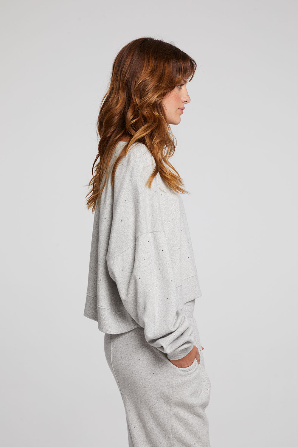 Scarlet Heather Grey Pullover WOMENS chaserbrand