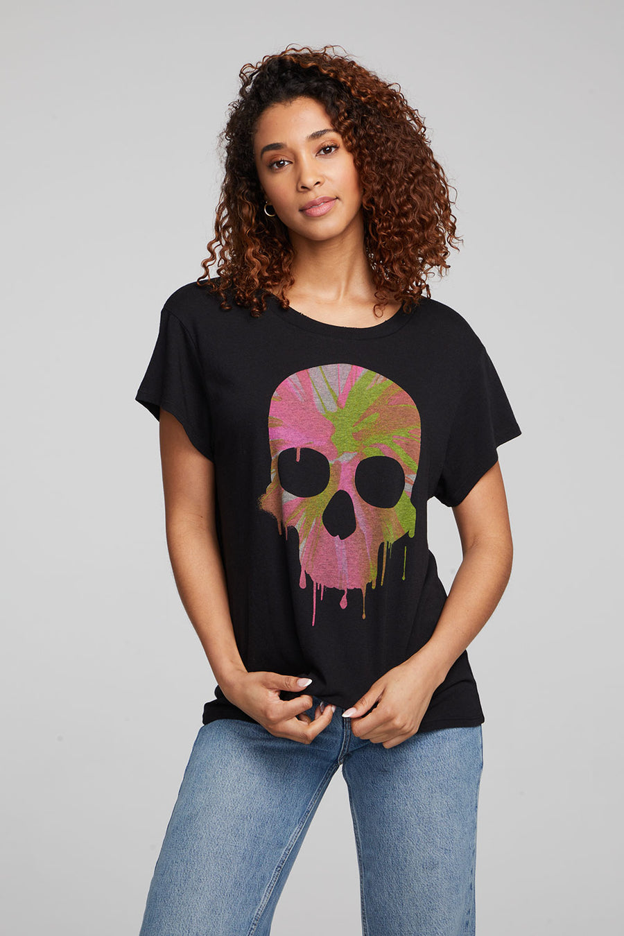 Spin Paint Skull Tee WOMENS chaserbrand