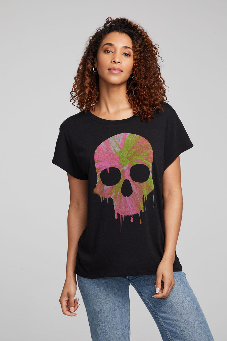 Spin Paint Skull Tee WOMENS chaserbrand