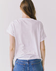 Back view of the Chaser Costa Del Sol Tee in White with a clean, minimal finish and relaxed everyday fit