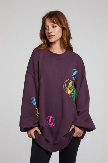 Grateful Dead Multi Steal Your Face Long Sleeve WOMENS chaserbrand