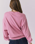 Back view of the Chaser Best Mom Long Sleeve in pink with clean, minimal design