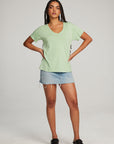 Everyday Essential Quiet Green V-neck Tee WOMENS chaserbrand
