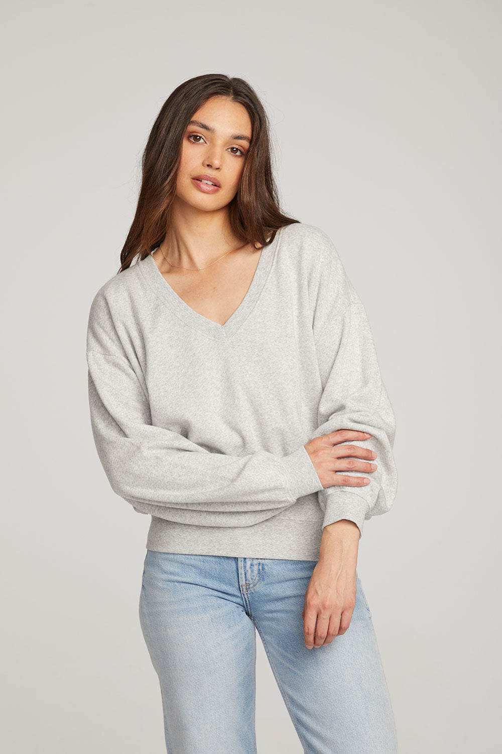 Poppy heather Grey Pullover WOMENS chaserbrand